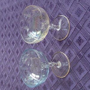 2 1950s? Or earlier sherbet glasses
